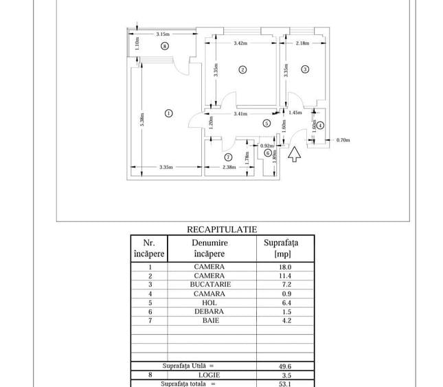 Apartament superb cu doua camere, Brancoveanu-Luica, 104.000€ - 10
