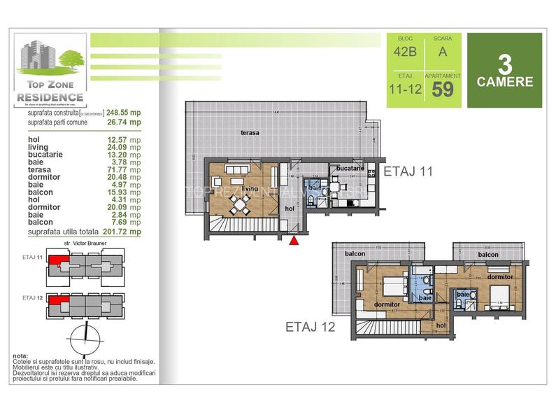DUPLEX 3CAM. IN BLOC FINALIZAT / SCOALA BRAUNER,METROU N. TECLU! - 2