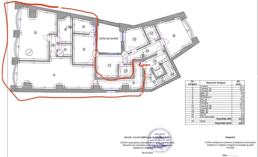 Bloc Nou 2025 /Piata Rosetti/ 4 Camere/ 0% Comision 143 mp - 9
