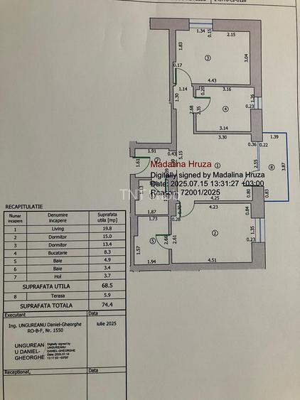 Apartament 3 camere | Novum 56 | Mobilat Complet | 2 bai | Gorjului | Liniei - 1