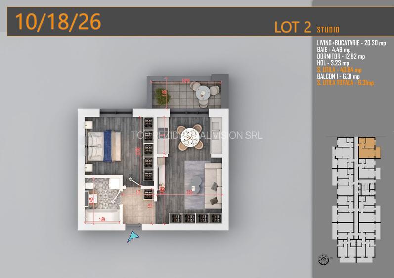 AP. 2CAM. LIVING OPEN-SPACE / INVESTITIE. PALLADY-METROU N TECLU! - 2