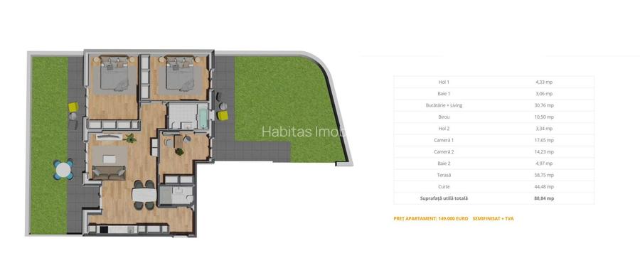 Apartament cu 3 camere, zona Vivo, parcari subterane - 8