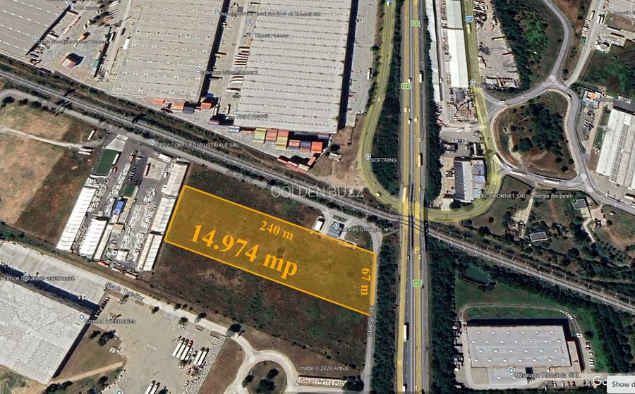 Teren industrial premium – A1 București–Pitești - 1,5 ha - 1