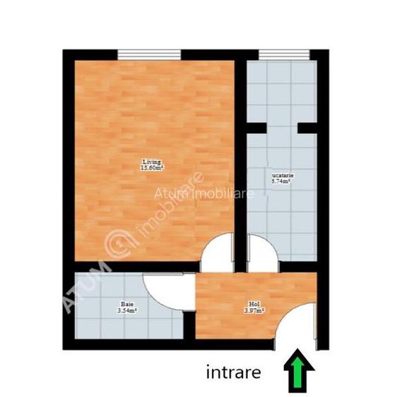 Garsoniera decomandata balcon la etajul 1 zona Strand din Sibiu - 6