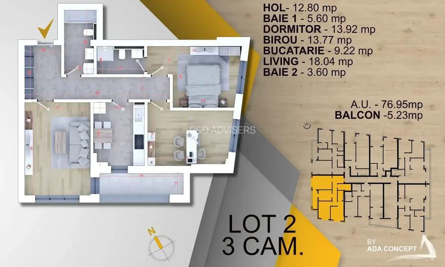 Apartament Titan 3 Camere | Panouri Fotovoltaice | Recuperare Caldura - 2