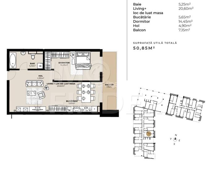 Vanzare 2 camere Marasti, zona Fabricii, imobil nou - 2