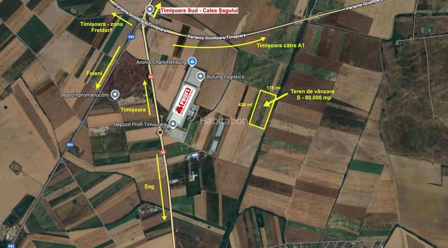 Teren extravilan 80.000 mp – lângă calea ferată & Profi Logistic – Șag - 2