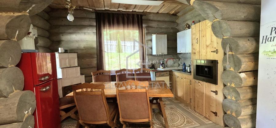 Cabană din lemn rotund, 210mp, ciubăr, jacuzzi, foișor, localitatea Băișoara - 6