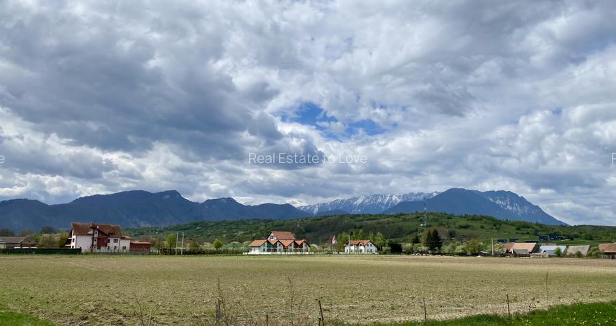 Teren plat P +4 Bran, panoramic munti, DN73, toate utilitatile - 13