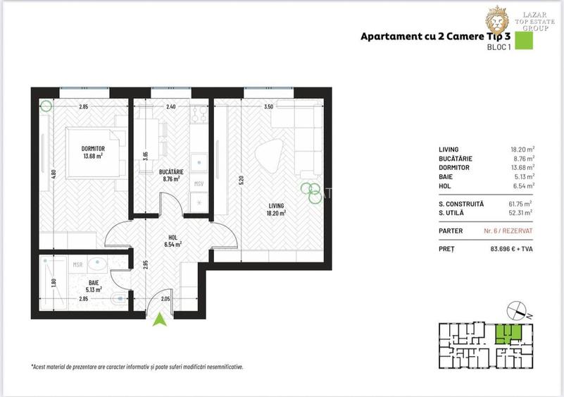 Apartament 2 camere Nou - Complex Rezidential - 33