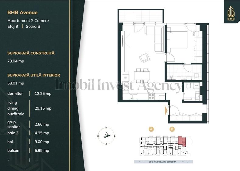 Apartament 2 Camere în complexul BHB Avenue - 1