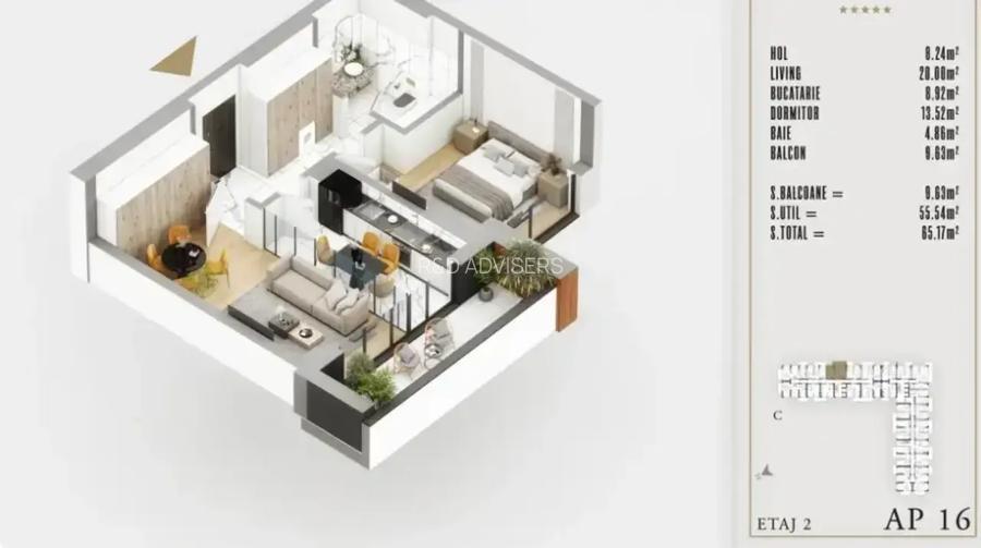 APARTAMENT 2 CAMERE PREMIUM IZOLAT FONIC PALLADY NICOLAE TECLU PALLADY - 10