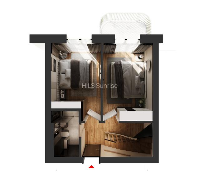 Duplex  cu terasa | Tip 3 | HILS Sunrise | Ansamblu cu Pre-certificare GREEN - 4