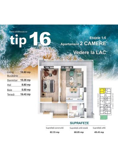 Solid Residence Cazino Mamaia-Apartament FINALIZAT, VEDERE FRONTALA LAC,LA CHEIE - 12