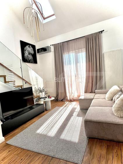 Penthouse pe 2 niveluri, 3 camere, 78 mp, terasa, zona Pod Ira - 2