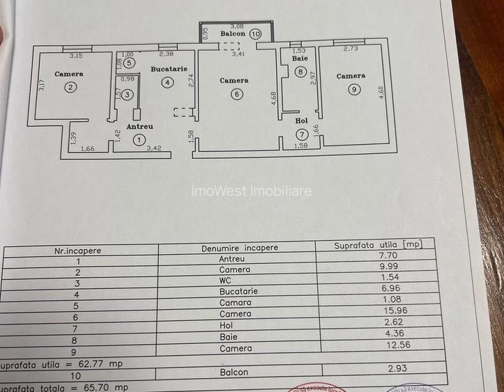 Soarelui | 3 Camere | Etaj 2 | 2 băi | Centrală proprie - 9