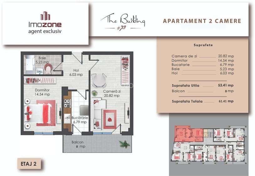 2 camere | Prelungirea Ghencea | 61.41 mp | Etaj 2 | Finalizat | Comision 0% - 6