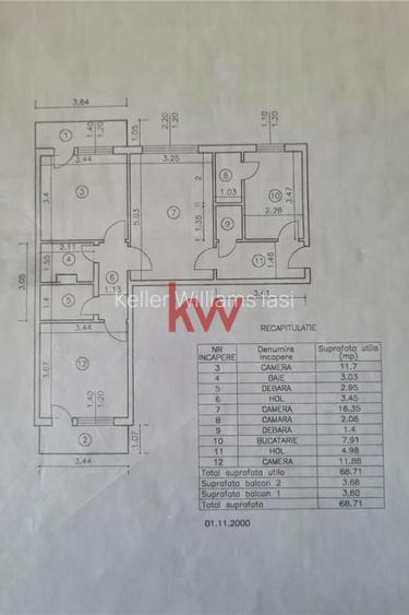 Apartament cu 3 camere in Podu Ros, Rond, et.1 - 8