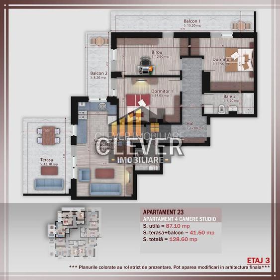 Theodor Pallady 4 Camere Metrou N. Teclu Comision 0% - 2