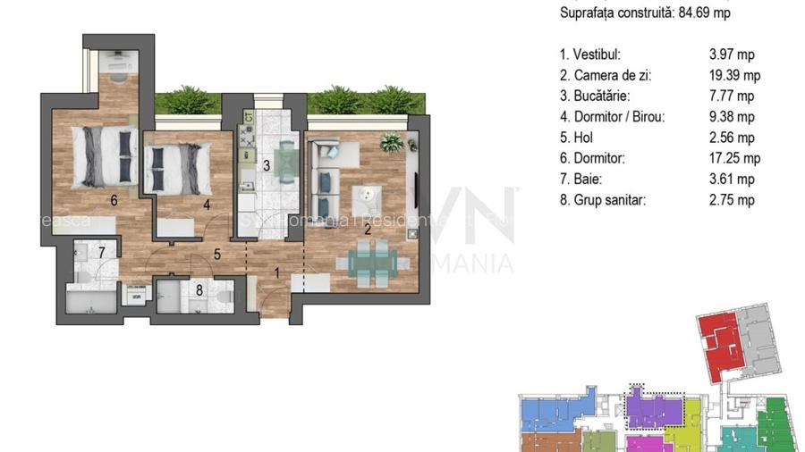 REA1027012 Apartament 3 camere I Timpuri Noi l Ansamblu Rezidential - 10