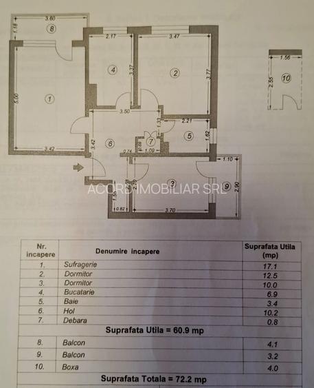 Apartament 3 camere zona Tomis Nord - 11