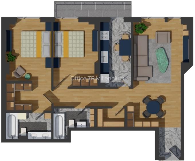 Dezvoltaror Ap. 3 camere, 95.94mp -POSIBILITATE CREDIT- CLADIRE INTABULATA! - 1