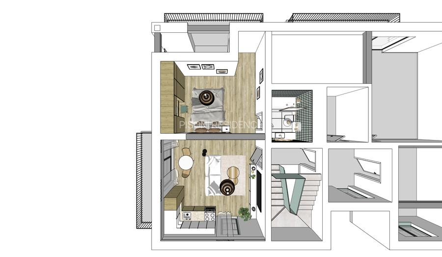 Apartament tip studio 63mp, 2balcoane, loc de parcare -Plevnei,  Str. Pisoni - 1