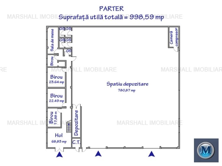 Spatiu industrial de inchiriat, zona Exterior Vest, 1185 mp #16782 - 16