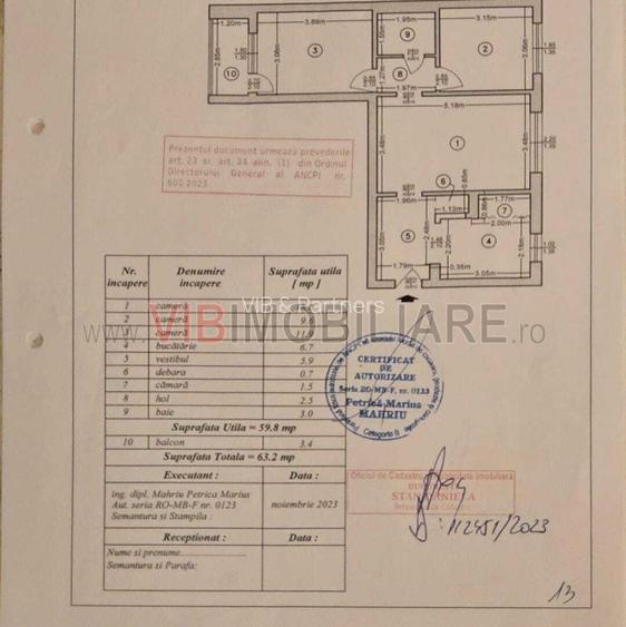 Apartament 3 camere | Aleea Fetești | Etaj 2/4 - 5