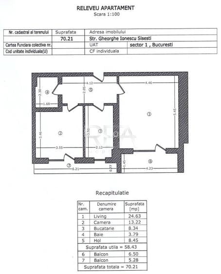 2 Camere 70m.p. + Parcare | Et.1/6 | Zona Sisesti - 14