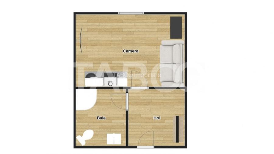 Garsoniera decomandata etaj intermediar 1 zona Vasile Aaron Sibiu - 1