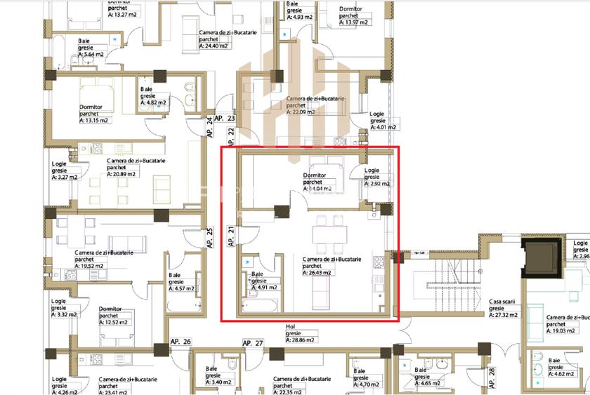 Apartament cu 2 camere, bloc nou – Zona Clinica Someșan, Bd. Republicii - 5