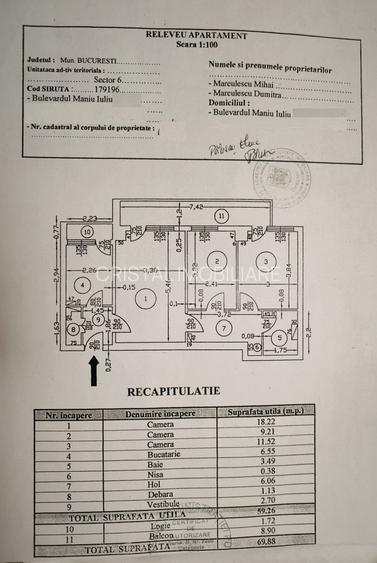 De vanzare apartament 3 camere Veteranilor - 8