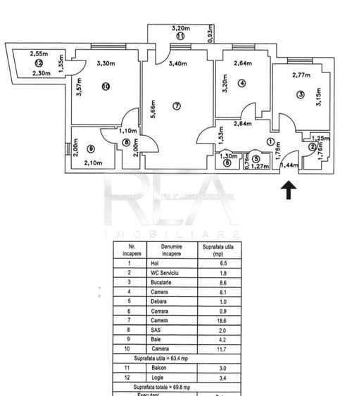 3 camere, 3/10, bloc 1983, 70 mp-Bdul Ghencea - 8