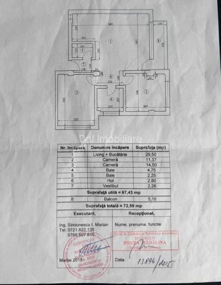 149900 euro-3camere-2 bai- 73mp-Pacii-bloc 2017-centrala proprie - 7