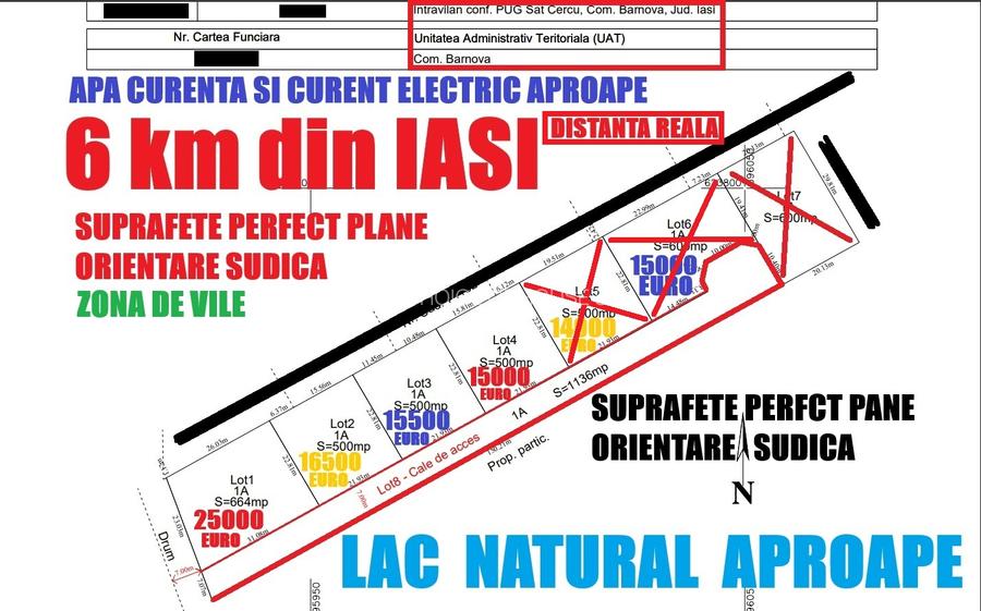 BUCIUM , 6 KM DIN IASI , teren perfect plan , 99.999 % acces pe asfalt - 2
