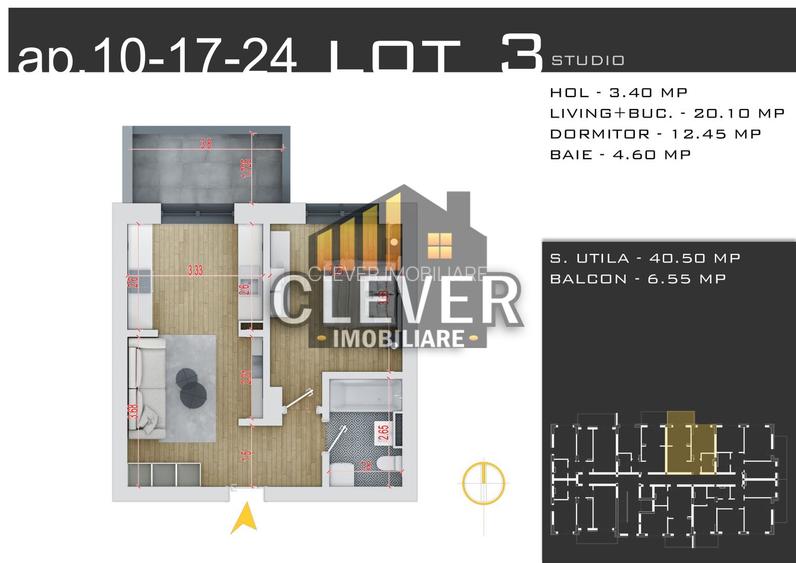 Comision 0%, Studio cu Parcare GRATUITĂ  – Theodor Pallady - 3