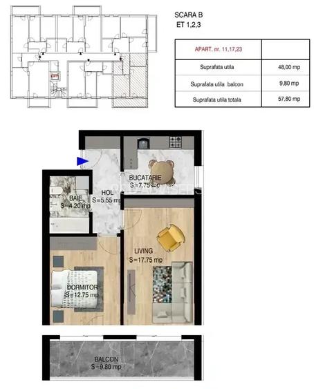 2 Camere Decomandat Zona Nicolae Teclu IKEA Scoala Brauner - 2