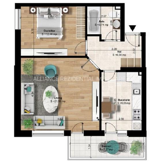 Metrou Berceni - 2 camere decomandat - Pasarela Pietonala Popesti - 6