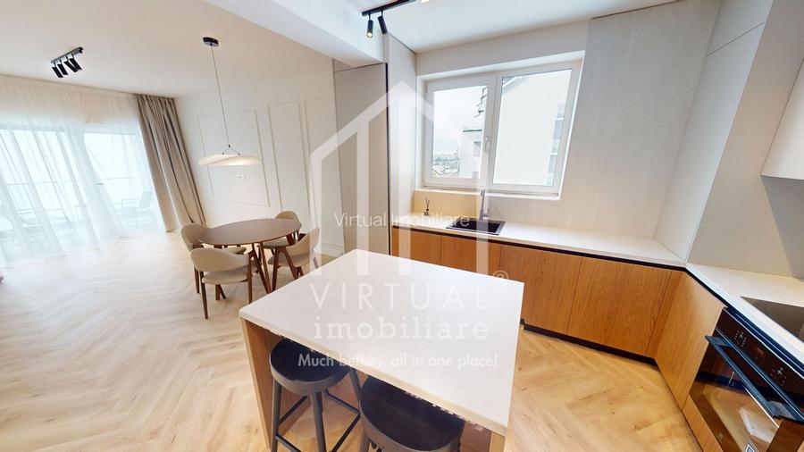 Ap. cu 3 camere-etaj intermediar, mobilat partial -75mp utili + terasa - 2