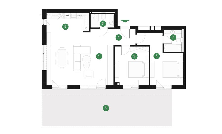 Apartament 3 cam Pipera - Oxford Gardens - Olga Gudynn -  Pădurea Băneasa - 1