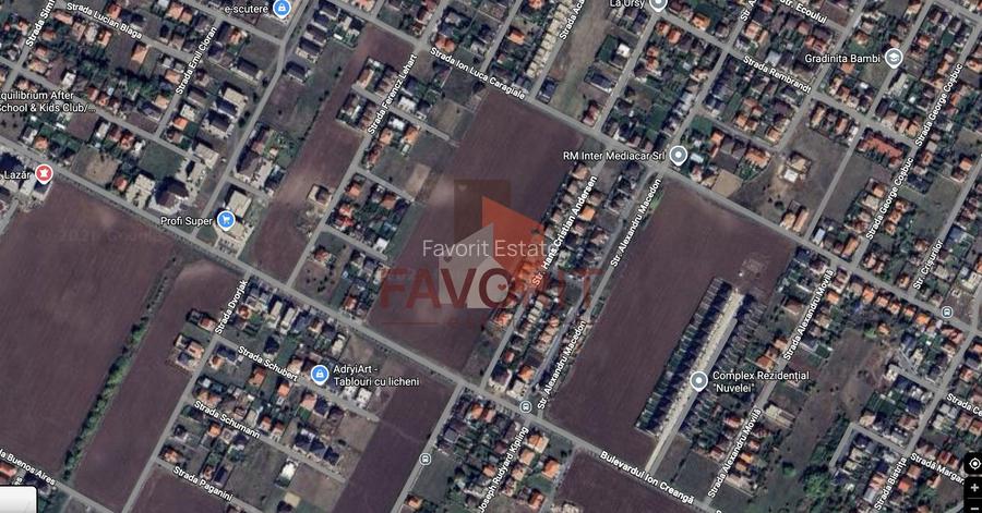 Teren pentru  servicii cu 2 fronturi stradale. POT 50% - 4