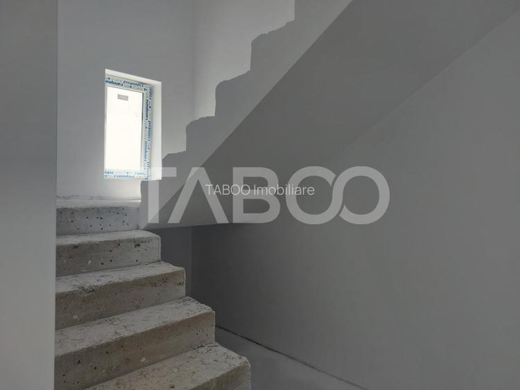 Duplex de vanzare 150 mp P+1E 4 camere 145 mp teren liber Cisnadie - 7