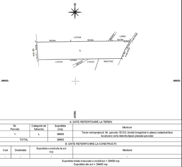 Teren Extravilan de vânzare, Hamba (Sibiu), 38.400 mp (3,84 ha), Pret competitiv - 3