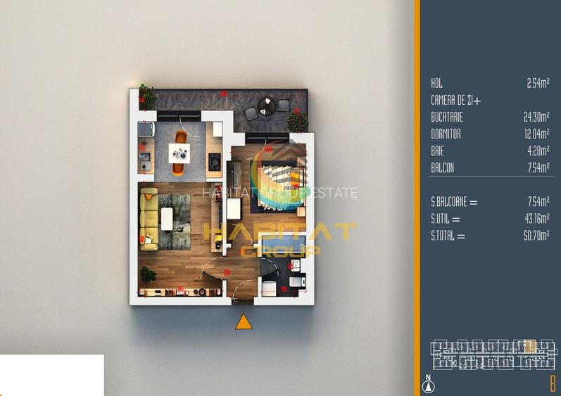 Pallady 2 camere semidecomandat 51 mp ideal pt.investitie - 2