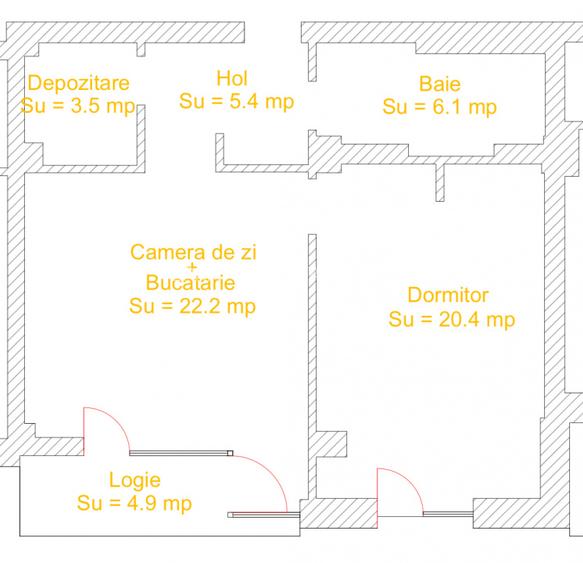Vanzare apartament | 2 camere| Aviatiei| Vedere libera - 15