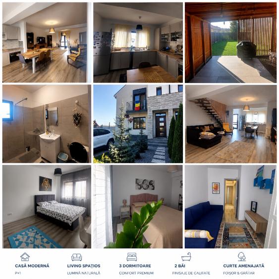 Casa modern complet mobilata si utilata-terasa amenajata-Sanpetru Brasov