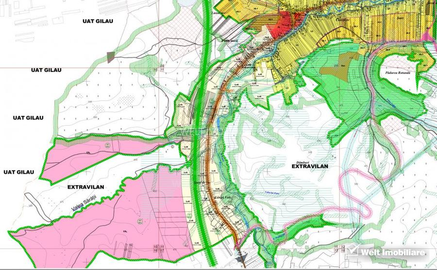 Teren de constructii 3340 mp, front 130 m, spre Savadisla - 2