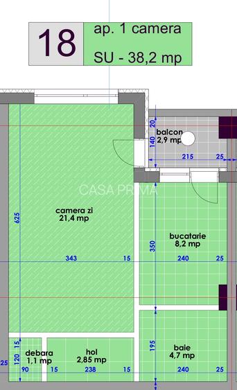 NOU Apartament 1 camera 41 mp, Nicolina, 66.760 euro TVA inclus - 7