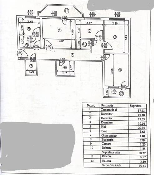 apartament 4 camere decomandat, etaj 3/9 Metrou Lujerului - 9